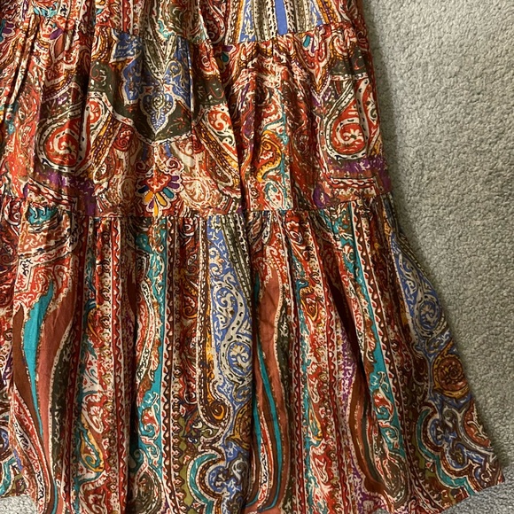 Ralph Lauren Multicolor Paisley Tiered Maxi Skirt Size SMALL - Picture 4 of 6